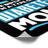 T1d Mom Diabetische Type 1 Diabetes Awareness Poster (Hoek)