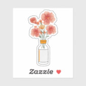 T1D NovoLog insuline bloemen, diabetes, type 1 Sticker (Vel)