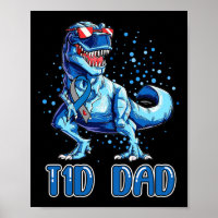 T1D Pap Type 1 Diabetes Lint T Rex Dinosaurus Jong