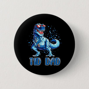 T1D Pap Type 1 Diabetes Lint T Rex Dinosaurus Jong Ronde Button 5,7 Cm