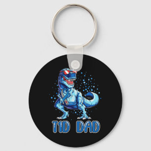 T1D Pap Type 1 Diabetes Lint T Rex Dinosaurus Jong Sleutelhanger