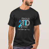 T1D Papa Diabetes Bewustzijn Insuline Pancreas T-shirt (Voorkant)