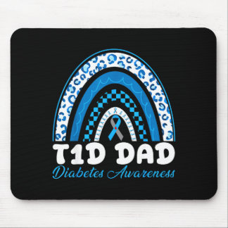 T1d papa type 1 diabetes bewustzijn blauwgrijze li muismat