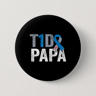 T1d Papa Zijn Strijd Is Mijn Strijd Type 1 Diabete Ronde Button 5,7 Cm
