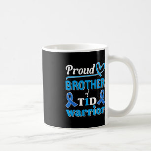T1d Proud Brother Diabetes Awareness Blue Ribbon Koffiemok
