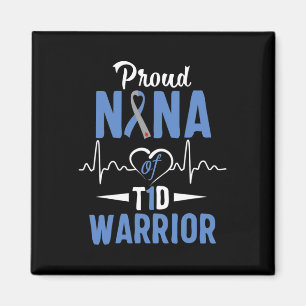 T1d Proud Nana Diabetes Awareness Type 1 Insuline  Magneet