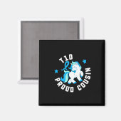 T1d Proud Neef Diabetes T1 Bewustmaking Cute Unico Magneet (Voorkant / Achterkant)