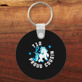 T1d Proud Neef Diabetes T1 Bewustmaking Cute Unico Sleutelhanger (Voorkant)