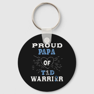 T1d Proud Papa Diabetes Awareness Type 1 Insuline  Sleutelhanger