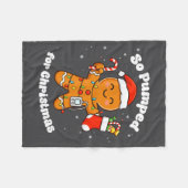 T1D Pumped So Gingerbread Diabetic Fleece Deken (Voorkant (Horizontaal))