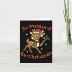 T1d Rendier Kerst Retro Design Diabetes Kaart