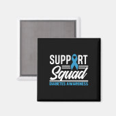T1d T2d Warrior Ondersteuning Squad Diabetes Bewus Magneet (Voorkant / Achterkant)