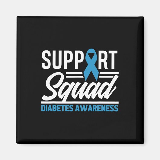 T1d T2d Warrior Ondersteuning Squad Diabetes Bewus Magneet (Voorkant)