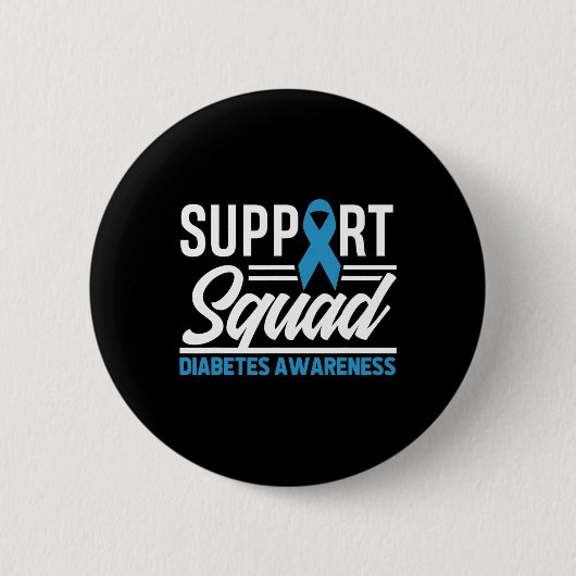 T1d T2d Warrior Ondersteuning Squad Diabetes Bewus Ronde Button 5,7 Cm (Voorkant)