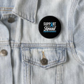 T1d T2d Warrior Ondersteuning Squad Diabetes Bewus Ronde Button 5,7 Cm (In situ)