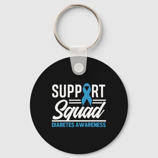 T1d T2d Warrior Ondersteuningsteam Diabetes Bewust Sleutelhanger (Voorkant)