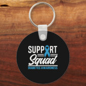 T1d T2d Warrior Ondersteuningsteam Diabetes Bewust Sleutelhanger (Voorkant)