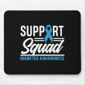 T1d T2d Warrior Support Squad Diabetes Awareness  Muismat (Voorkant)