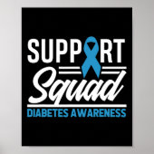 T1D T2D Warrior Support Squad Diabetes Awareness Poster (Voorkant)