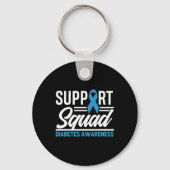 T1D T2D Warrior Support Squad Diabetes Awareness Sleutelhanger (Voorkant)