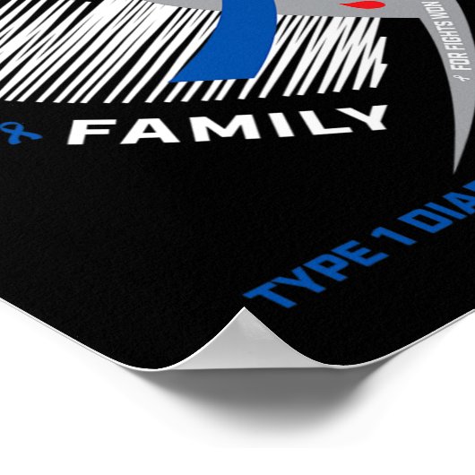 T1D Tante jeugdige diabetische bewustwording Nephe Poster (Hoek)