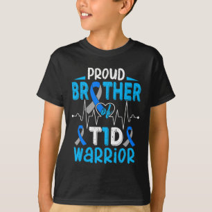 T1d Trots Broer Diabetes Bewustzijn Type 1 Insulin T-shirt