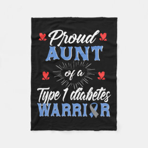T1d Trots Oom Diabetes Bewustzijn Type 1 Insuline  Fleece Deken