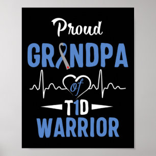 T1d Trots Opa Diabetes Bewustzijn Type 1 Insuline Poster
