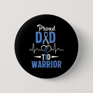 T1d Trots Papa Diabetes Bewustzijn Type 1 Insuline Ronde Button 5,7 Cm