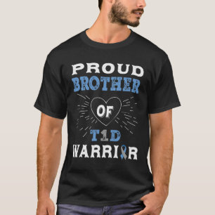 T1d Trotse Broer Diabetes Awareness Type 1 insulin T-shirt