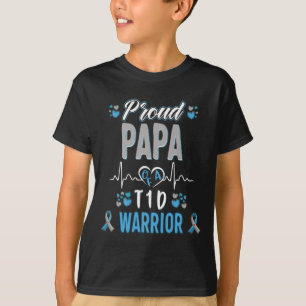 T1D trotse Papa Diabetes sensibilisering Type 1-pa T-shirt