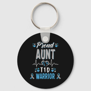 T1D trotse tante Diabetes voorlichting Type 1 panc Sleutelhanger