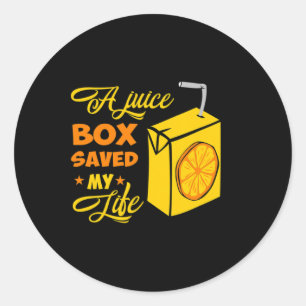 T1d Type 1 Diabetes Awareness Gift Juice Box Gered Ronde Sticker