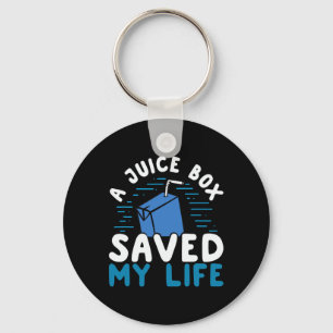 T1d Type 1 Diabetes Awareness Juice Box Opgeslagen Sleutelhanger