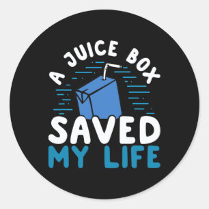 T1d Type 1 Diabetes Bewustzijn Juice Box Heeft Mij Ronde Sticker