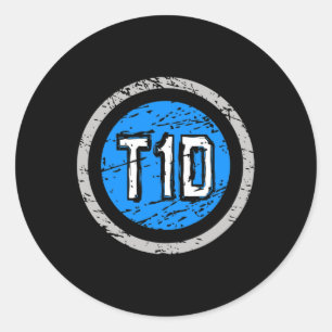 T1D Type 1 superheld Emblem Diabetes Ronde Sticker