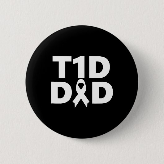 T1d Vader Diabetes Bewustzijn  Ronde Button 5,7 Cm (Voorkant)