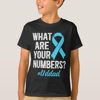 T1d vader grappige type één diabetes krijger vader t-shirt