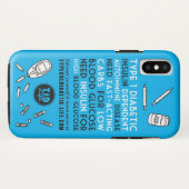 T1d-waarschuwing Case-Mate iPhone Case (Achterkant (horizontaal))