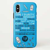 T1d-waarschuwing Case-Mate iPhone Case (Achterkant)