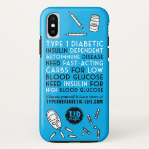 T1d-waarschuwing Case-Mate iPhone Case