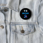 T1D Warrior Brother Diabetes Awareness Squad Suppo Ronde Button 5,7 Cm (In situ)