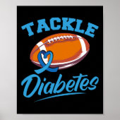 T1d Warrior Diabetes Awareness Tackle Diabetes Poster (Voorkant)