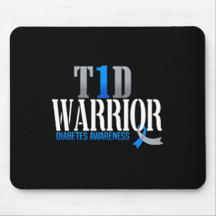 T1D Warrior Diabetes Awareness Type 1 Diabetische Muismat