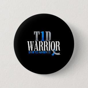 T1d Warrior Diabetes Bewustzijn Type 1 Diabetische Ronde Button 5,7 Cm