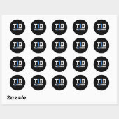 T1D Warrior Diabetes Warrior Diabetes Awareness Ronde Sticker (Vel)