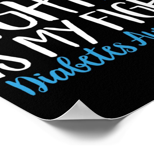 T1D Warrior Mijn zonen vechten is mijn strijd tege Poster (Hoek)