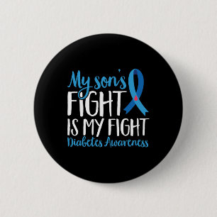 T1d Warrior Mijn Zoon Zijn Strijd Is Mijn Strijd D Ronde Button 5,7 Cm