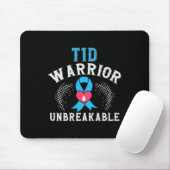 T1D Warrior Onbreekbare Diabetes Awareness Maand B Muismat (Met muis)