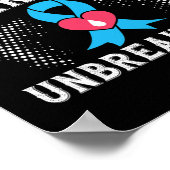 T1D Warrior Onbreekbare Diabetes Awareness Maand B Poster (Hoek)